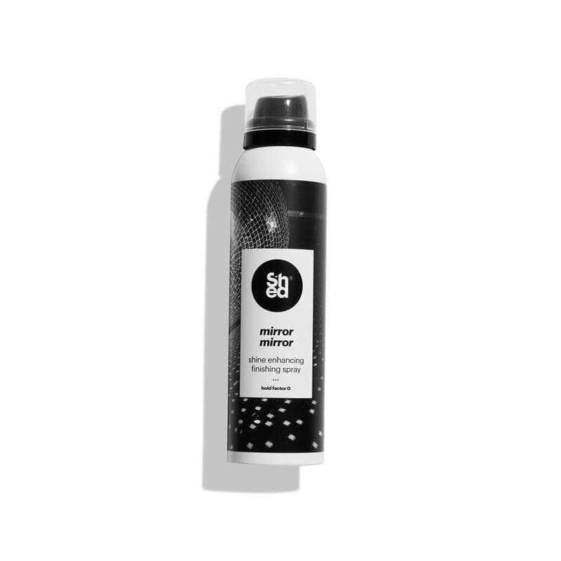 A product picture of Mirror Mirror Shine Enhancing Finishing Spray.